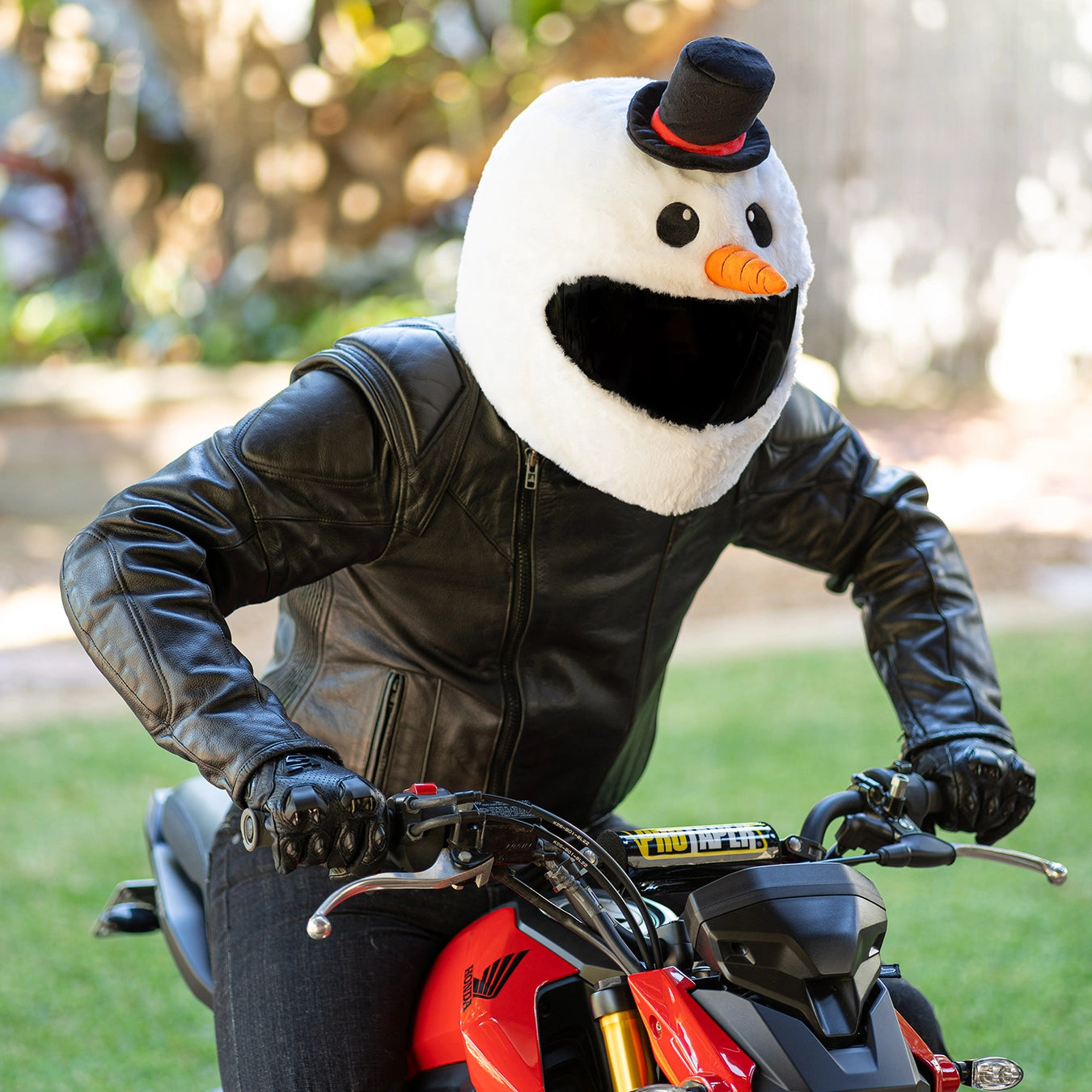 christmas motorcycle helmet cover Motorcycle Helmet Cover - Snowman