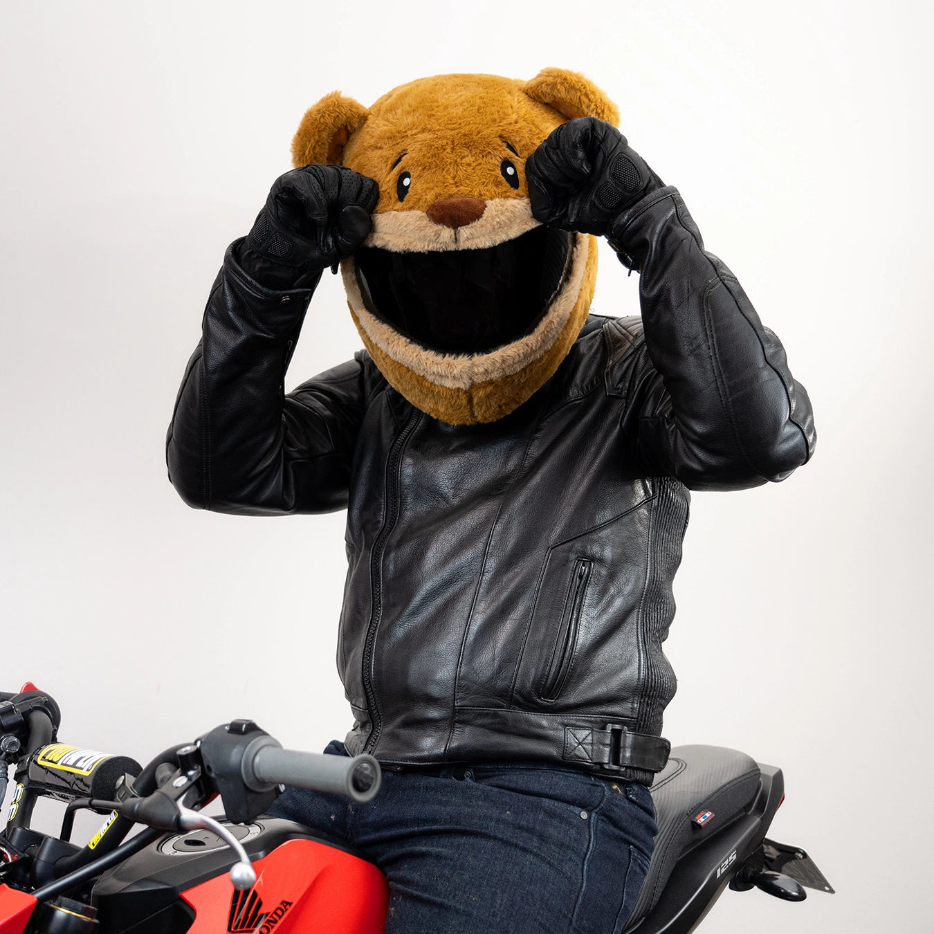 bike helmet for teddy bear Motorcycle Helmet Cover - Teddy Bear