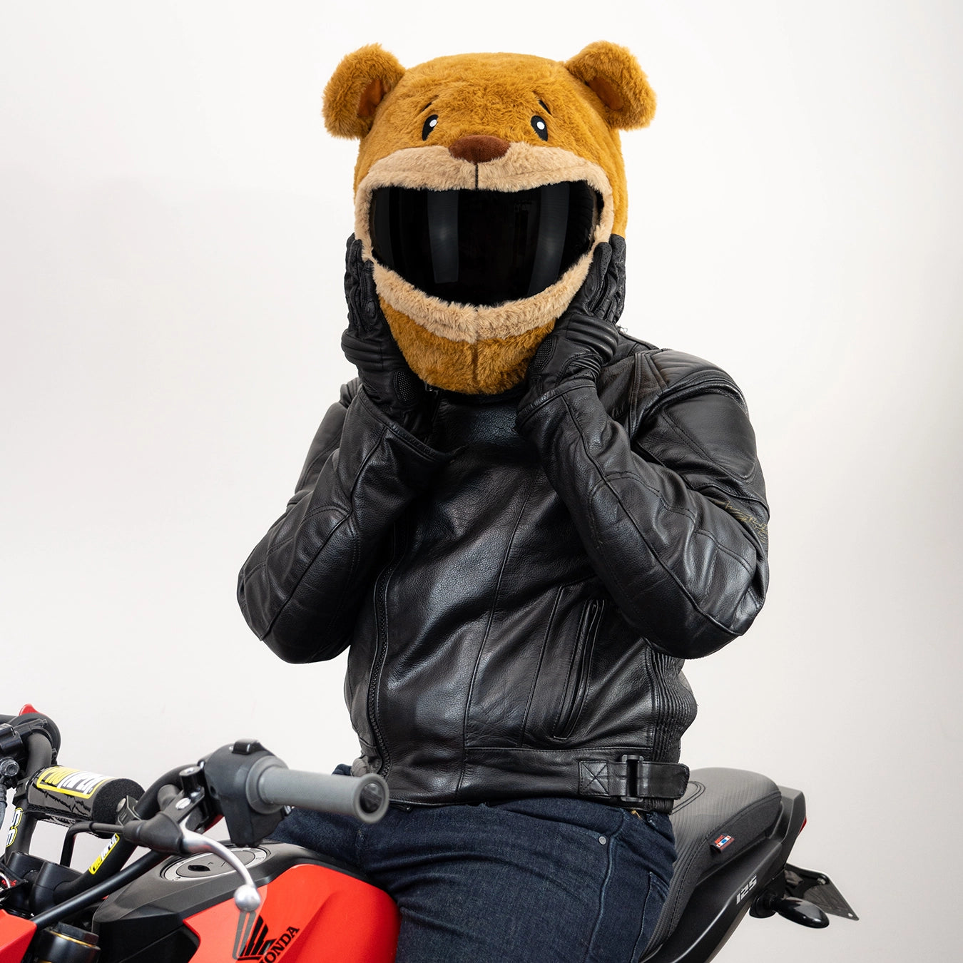blue teddy bear motorcycle helmet Motorcycle Helmet Cover - Teddy Bear