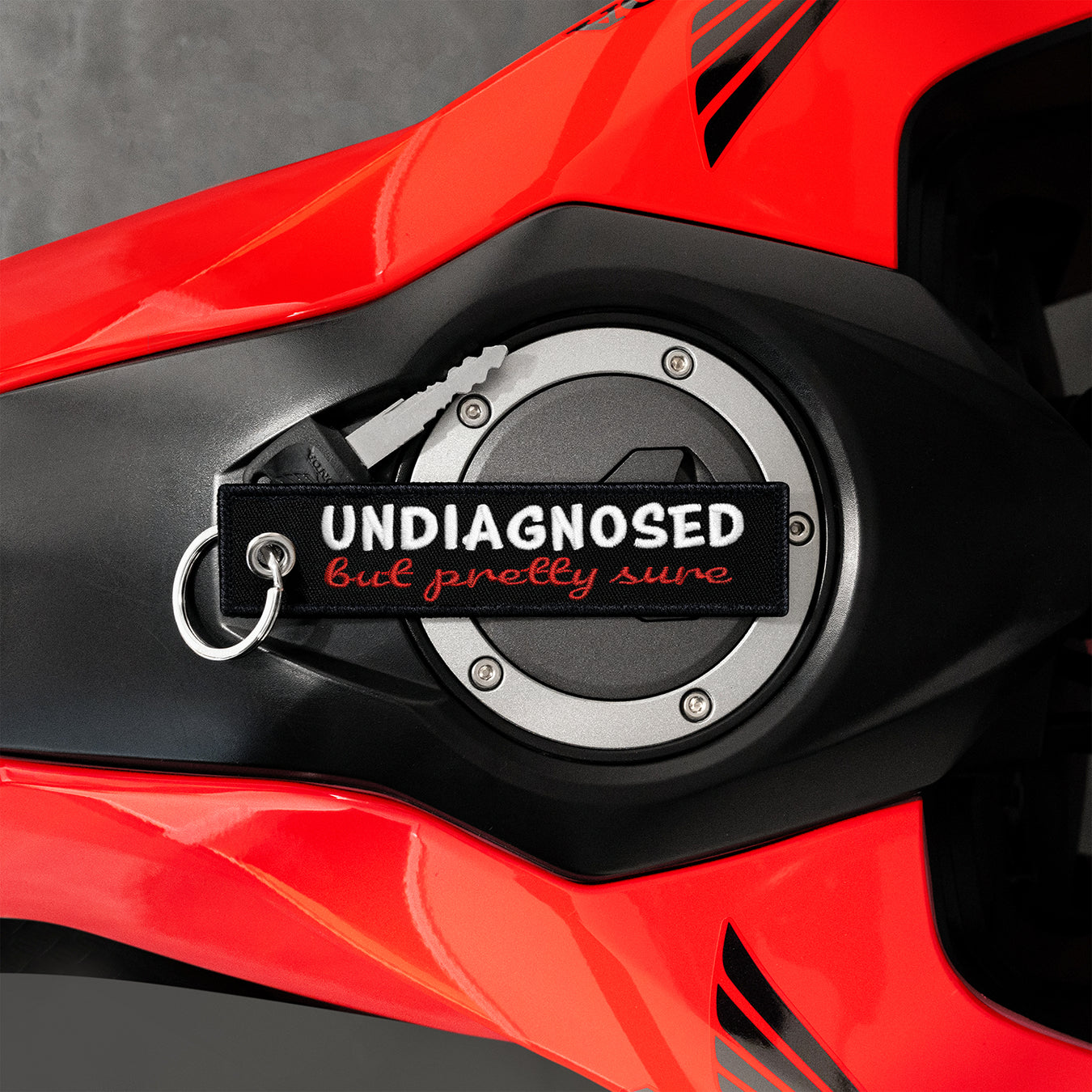 Undiagnosed But Pretty Sure - Motorcycle Keychain - Moto Loot