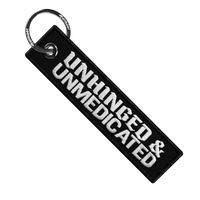 Unhinged & Unmedicated - Motorcycle Keychain