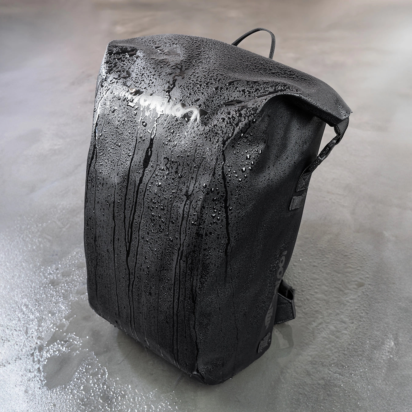 bucket backpack black motorcycle leather patches Waterproof Motorcycle Backpack - Blackout
