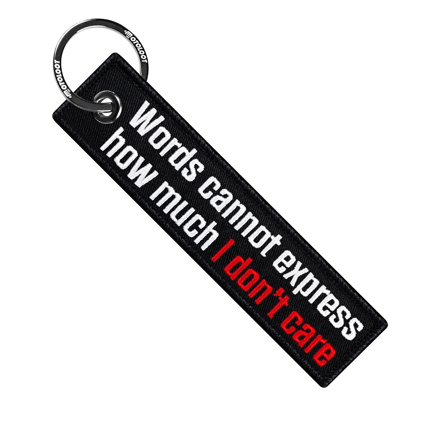 Words Cannot Express How Much I Don't Care - Motorcycle Keychain