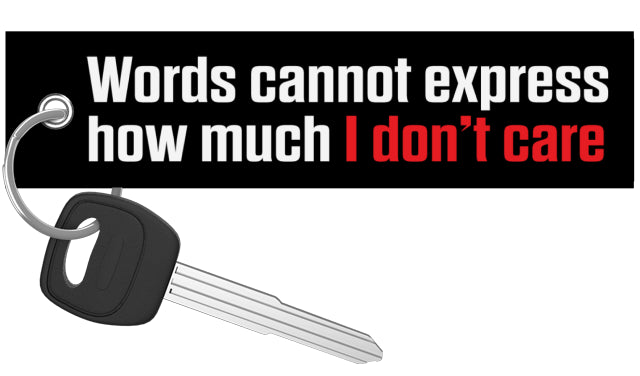 Words Cannot Express How Much I Don't Care - Motorcycle Keychain