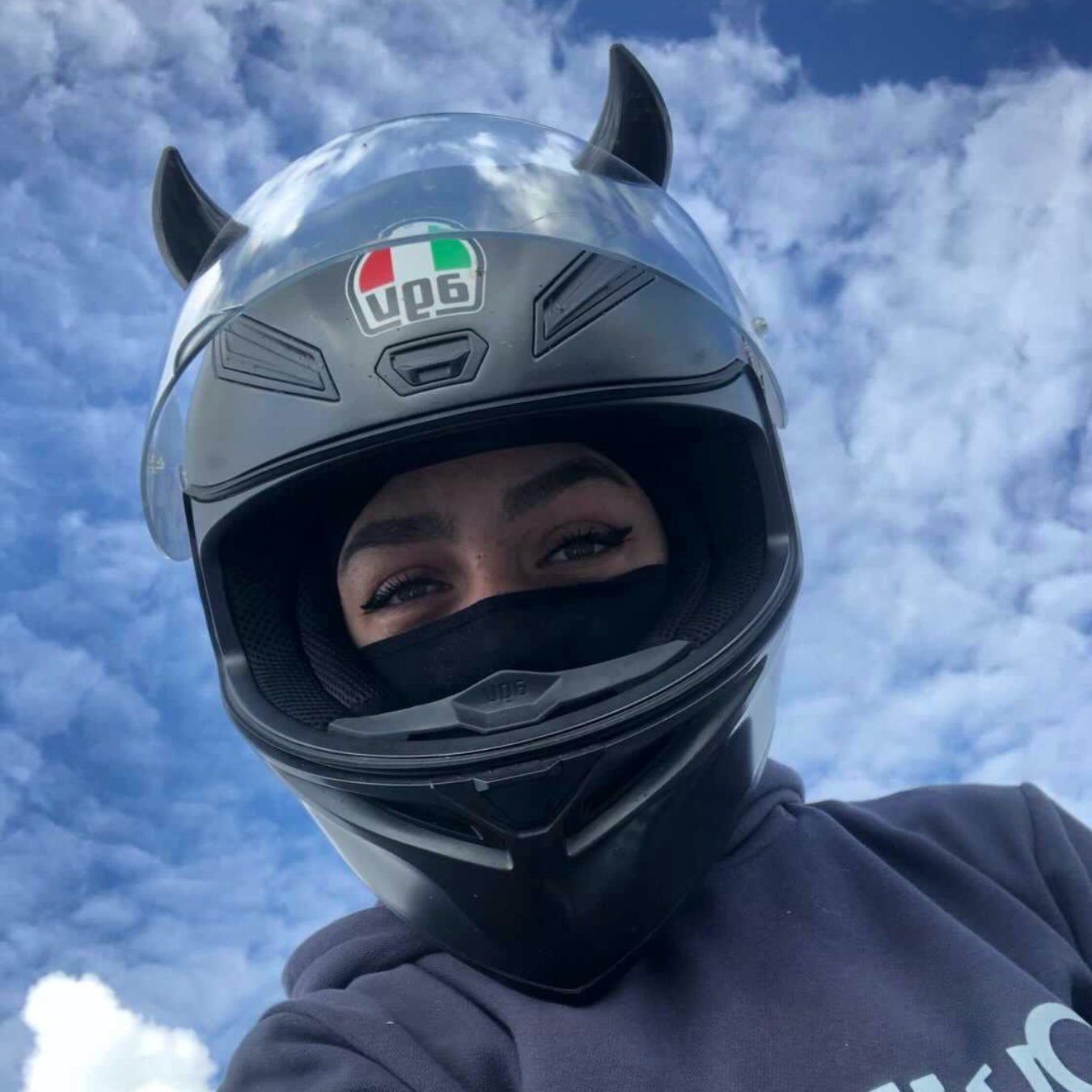 Small Horns Black - Motorcycle Helmet Accessory Small Horns Black - Motorcycle Helmet Accessory