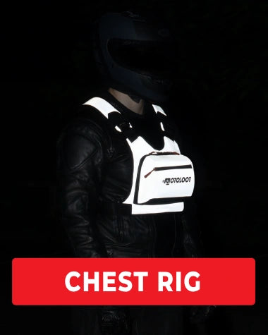 reflective motorcycle chest rig