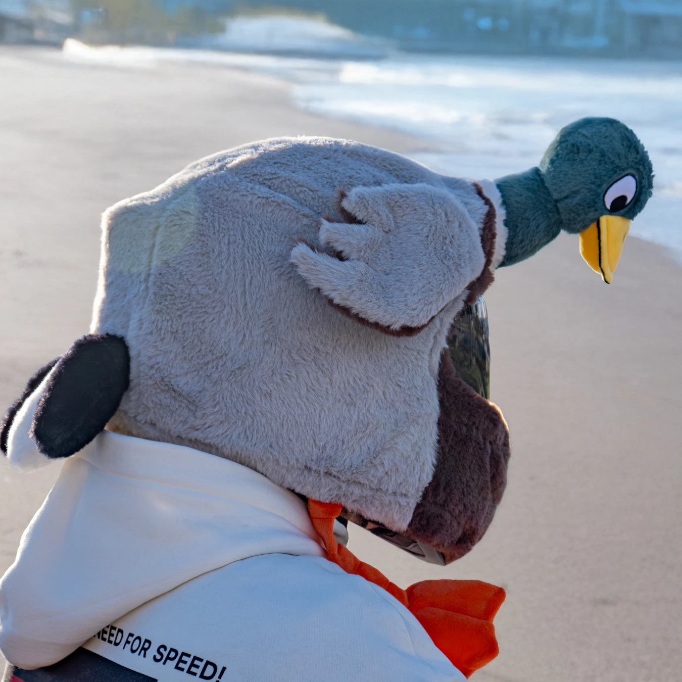 duck motorcycle helmet Motorcycle Helmet Cover - Mallard Duck