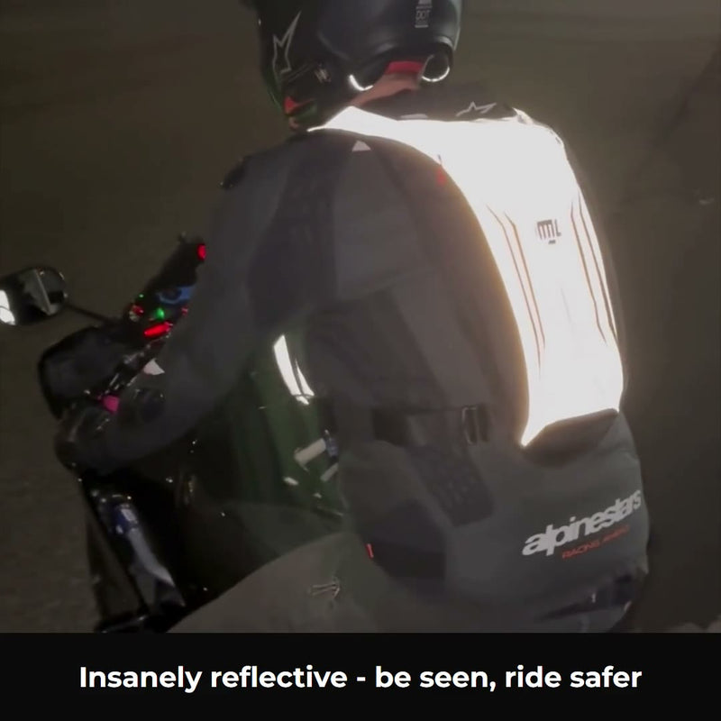 Insanely Reflective Motorcycle Chest Rig Pro Rig only + Protector Full kit