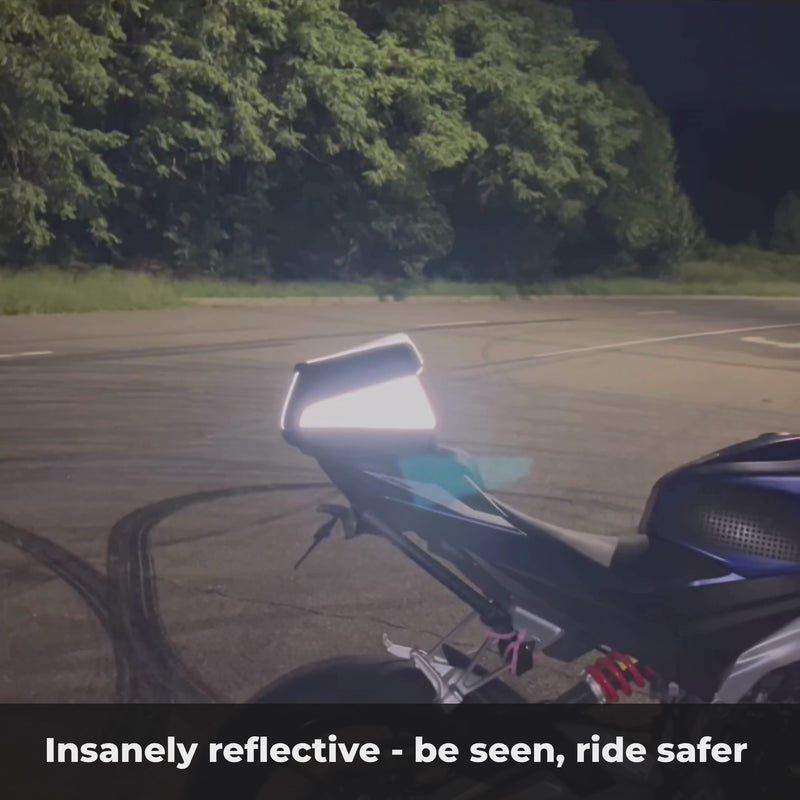 Moto Loot Tail bag insanely reflective