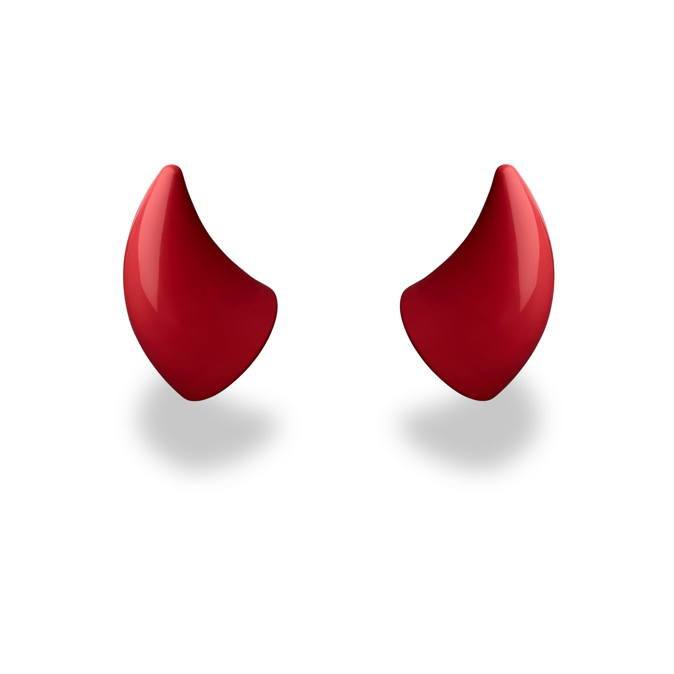 devil horns for motorcycle helmet Small Horns Red - Motorcycle Helmet Accessory