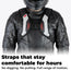Waterproof Motorcycle Backpack - (Glowrider) Reflective No Protector Add Protector