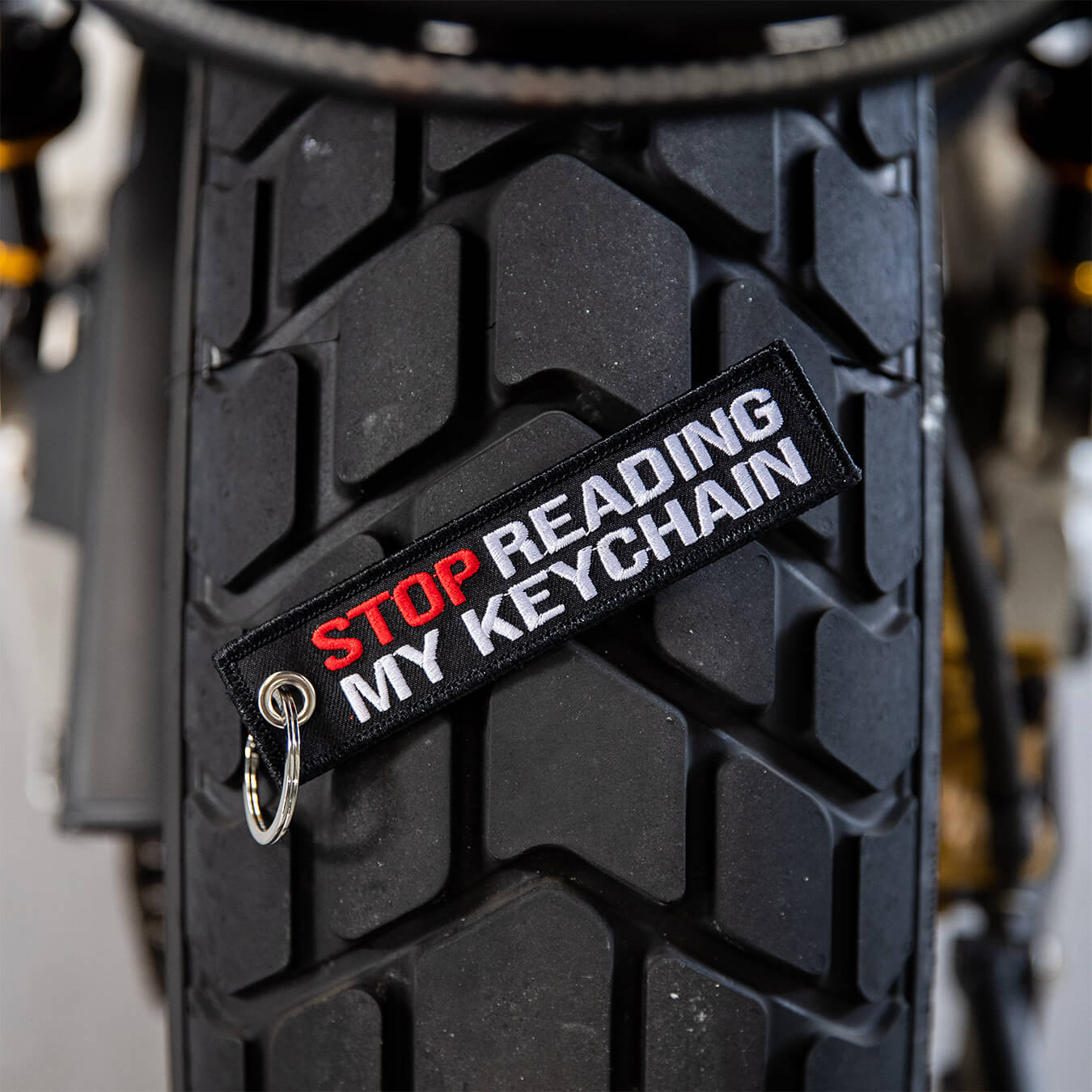 Stopgap Ramp Keychain Stop Reading My Keychain - Motorcycle Keychain - Moto Loot