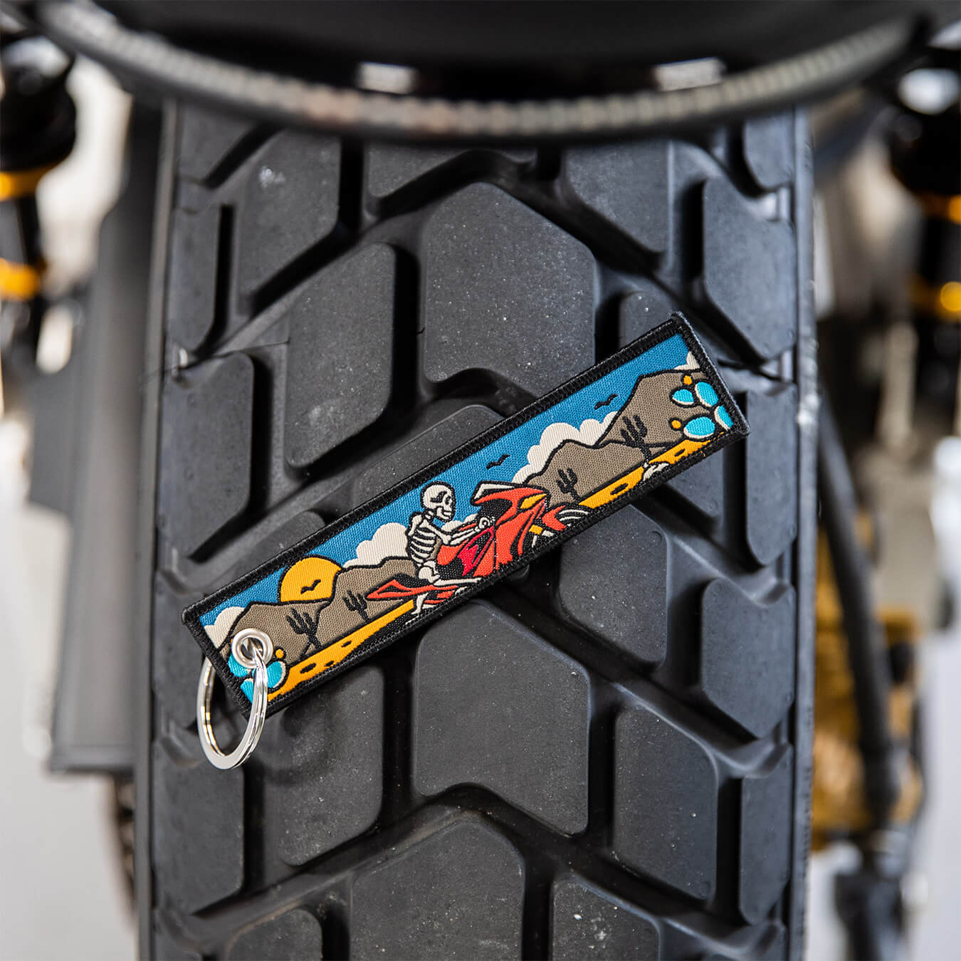 Design Key Chain For Rider Skull Desert Rider - Motorcycle Keychain - Moto Loot