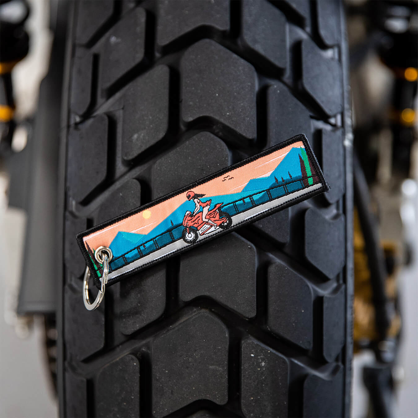 Windy Keychain Rack Windy Bridge Rider - Motorcycle Keychain - Moto Loot