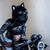 Motorcycle Helmet Cover - Cat