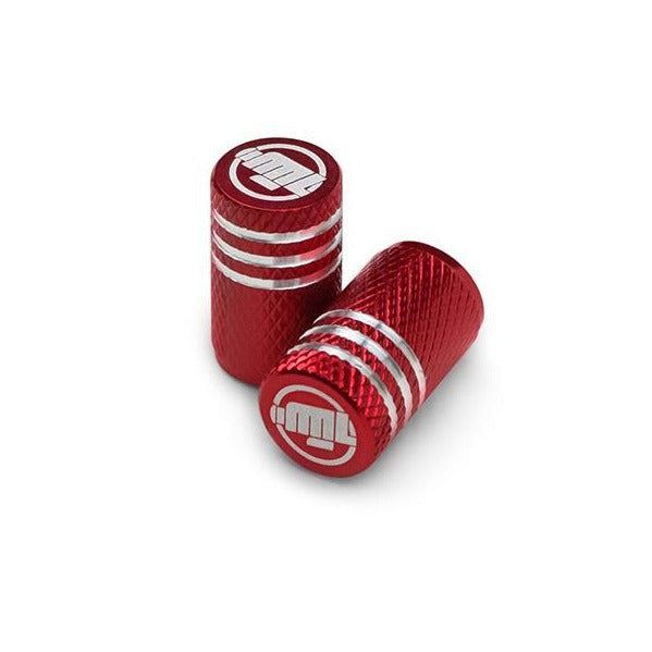Round Red Ml - Motorcycle Valve Caps - Moto Loot