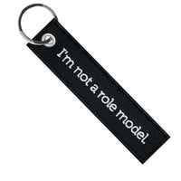 I'm Not A Role Model - Motorcycle Keychain
