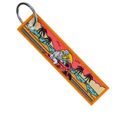 Skull Beach Rider - Motorcycle Keychain