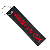 Freedom Is A Full Tank - Motorcycle Keychain