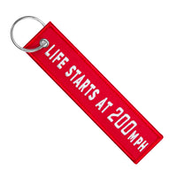 Life Starts At 200mph - Motorcycle Keychain