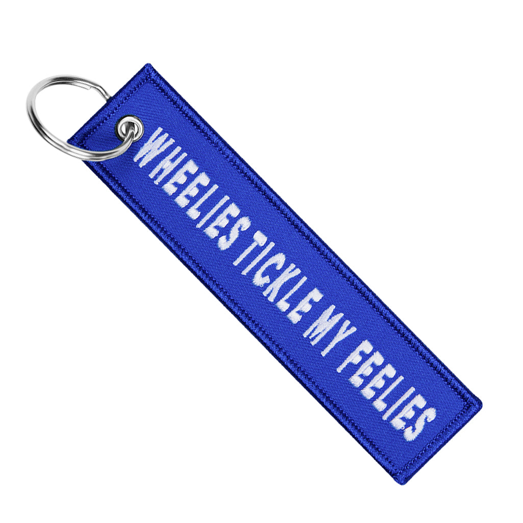 Wheelies Tickle My Feelies - Motorcycle Keychain