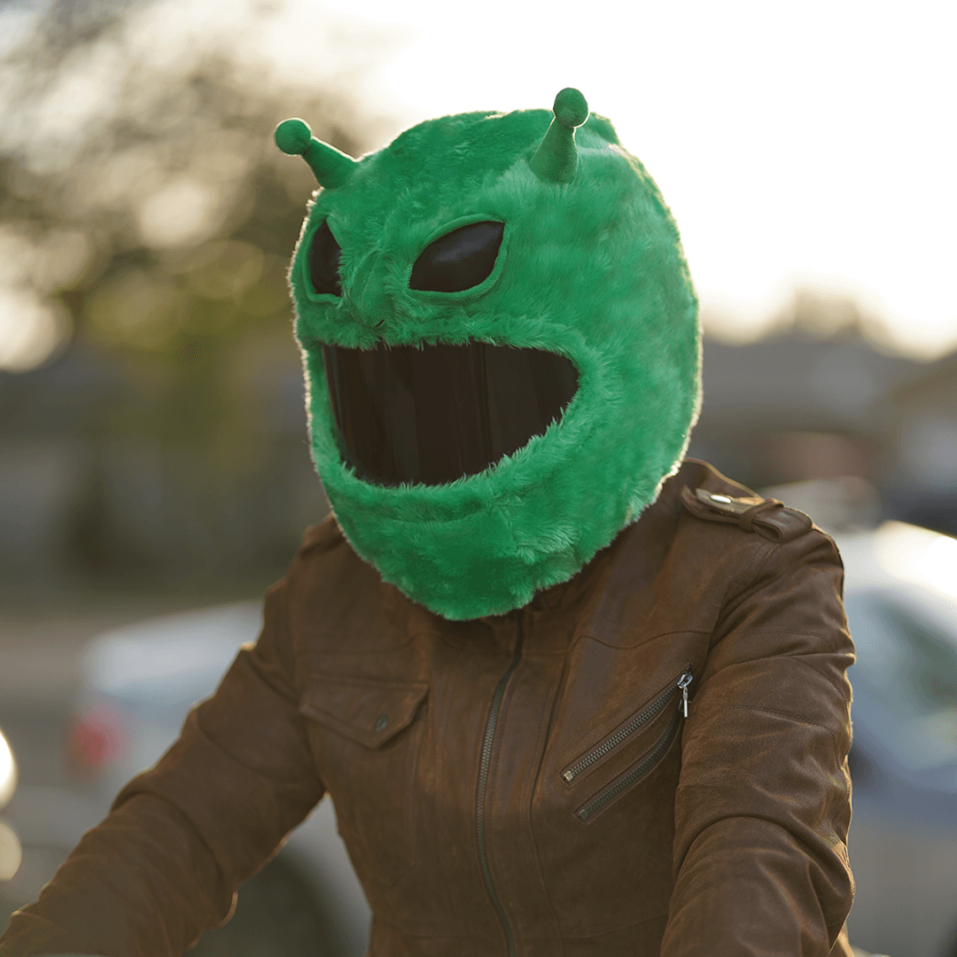 Motorcycle Helmet Cover - Alien Motorcycle Helmet Cover - Alien