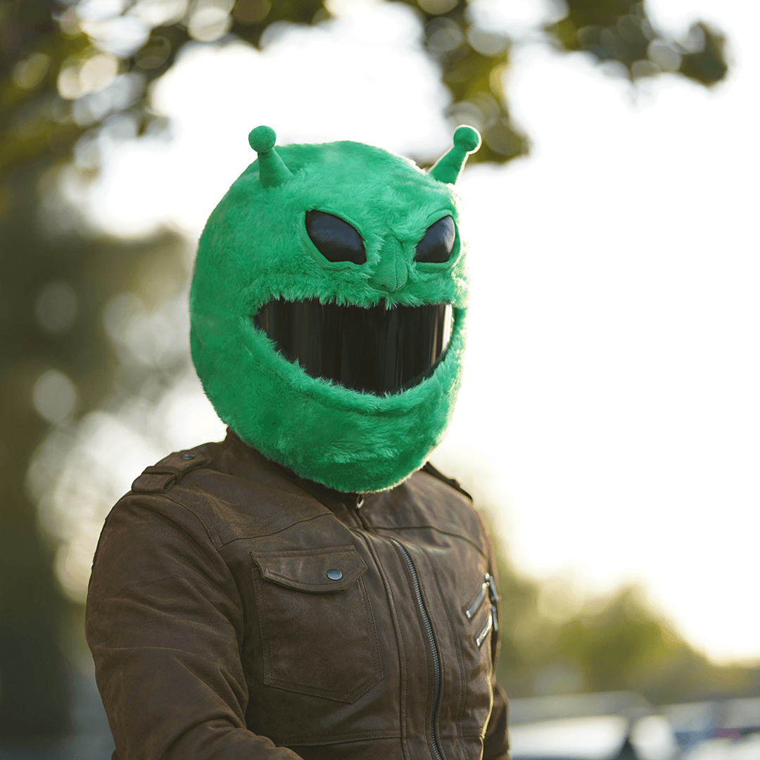 Motorcycle Helmet Cover - Alien Motorcycle Helmet Cover - Alien