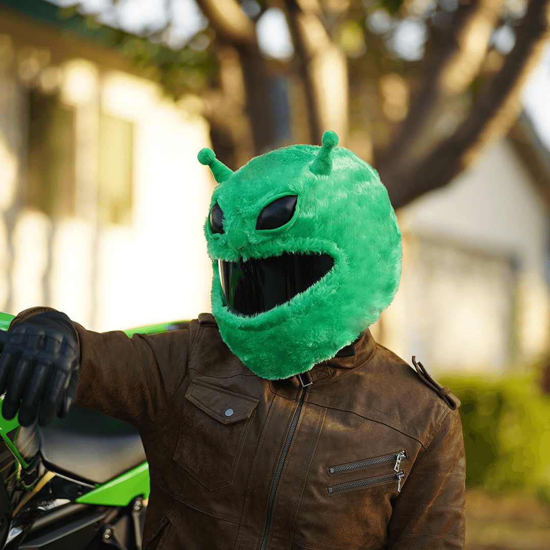Motorcycle Helmet Cover - Alien Motorcycle Helmet Cover - Alien