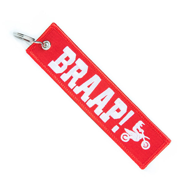 Braap! - Red Motorcycle Keychain - Moto Loot