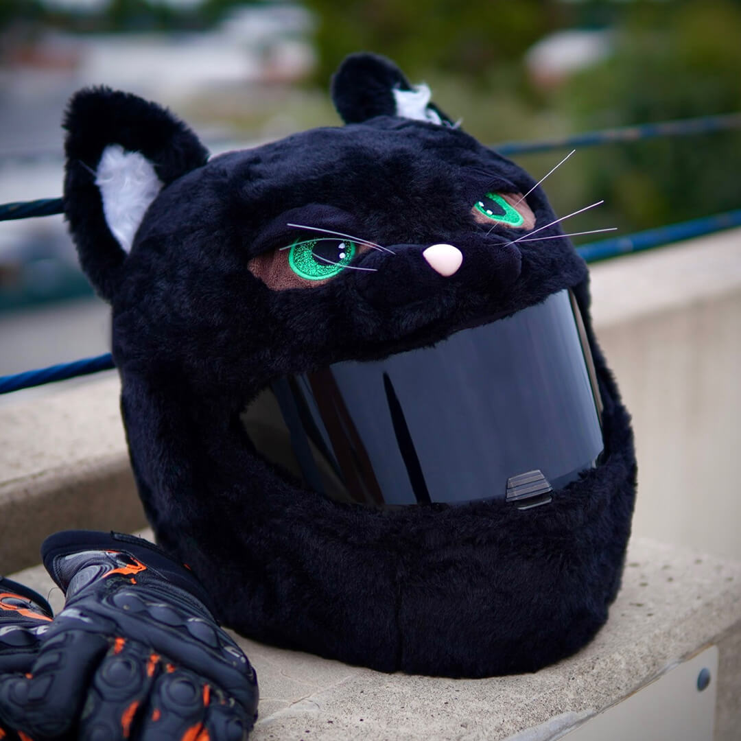 cat motorcycle helmet covers Moto Loot Helmet Cover for Motorcycle Helmet, Fun Rides and Gifts (Cover Only. Helmet Not Included)