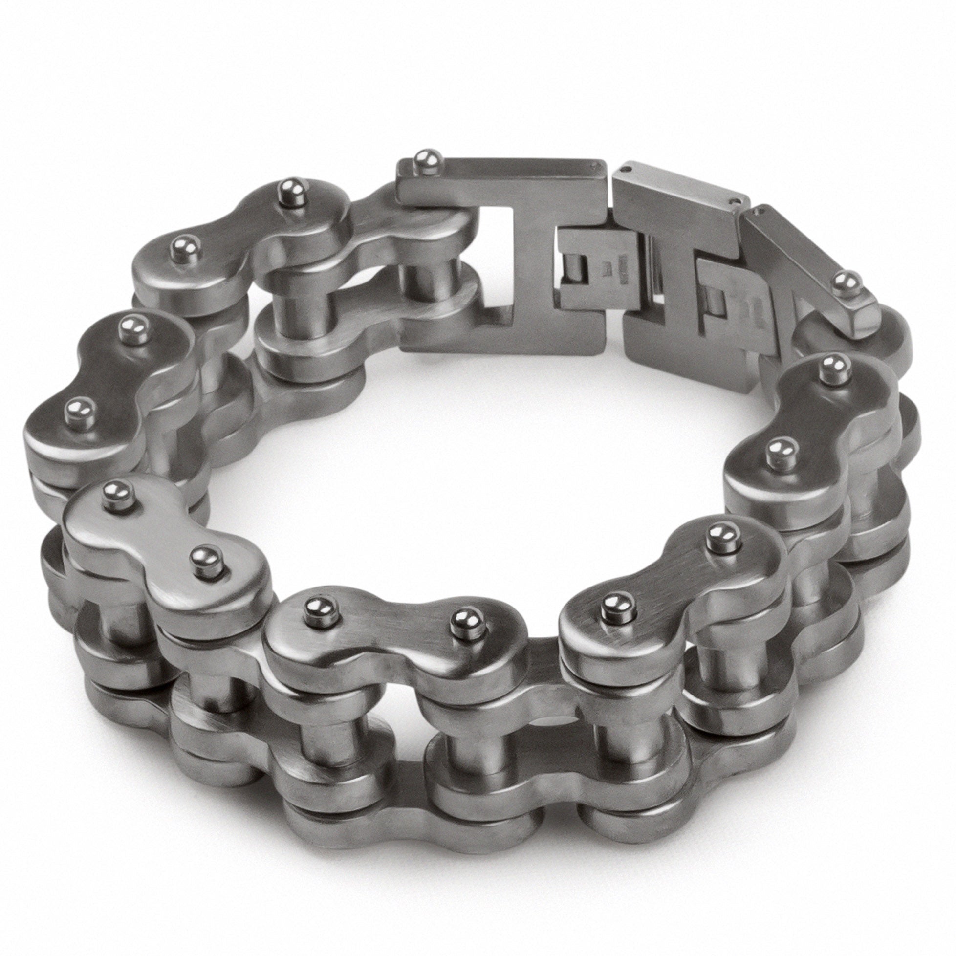 Motorcycle Chain Bracelet - Steel Finish