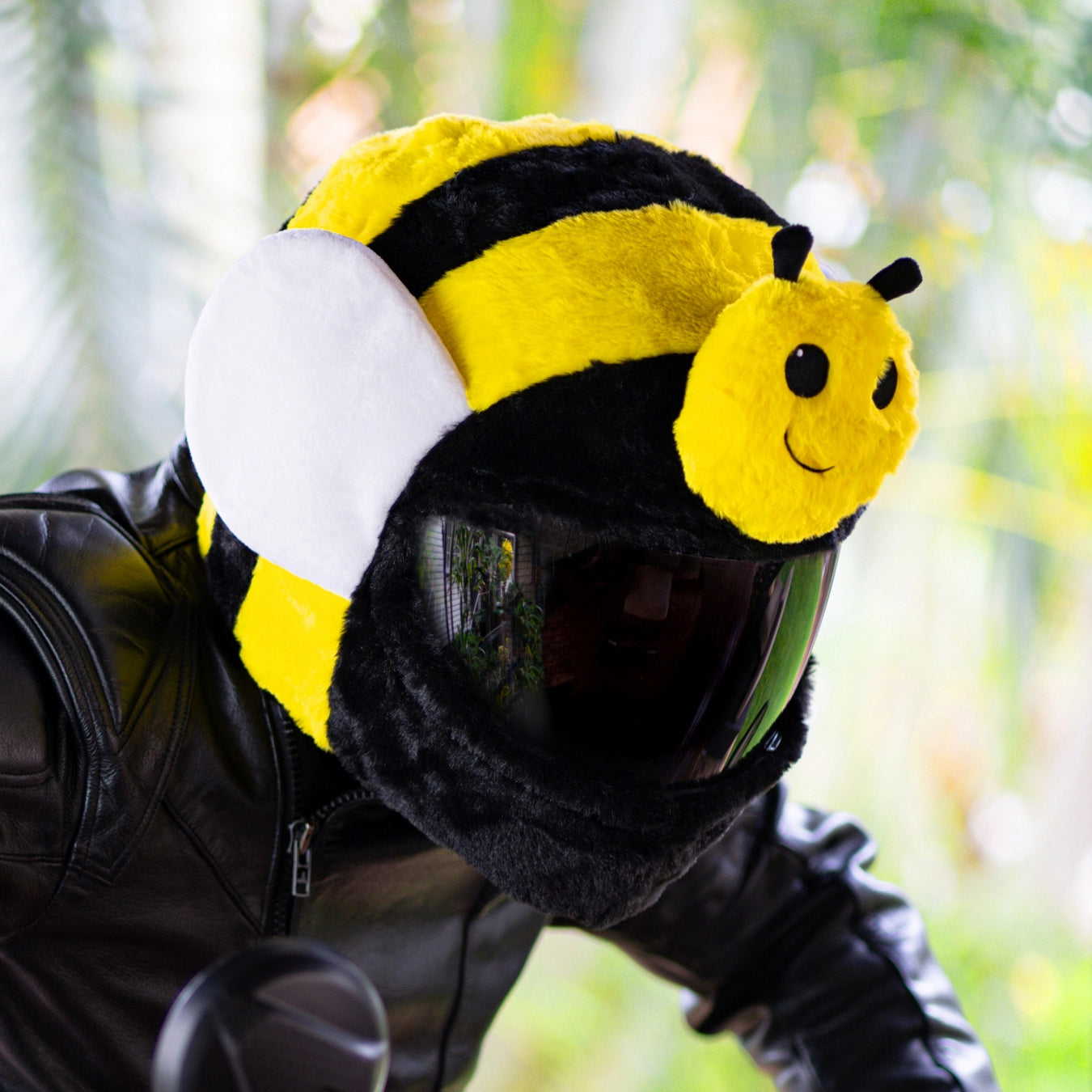 bee bike helmet Moto Loot Helmet Cover for Motorcycle Helmet Fun Rides and Gifts (Cover Only. Helmet Not Included)
