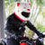 Motorcycle Helmet Cover - Red & White Japanese Lucky Cat