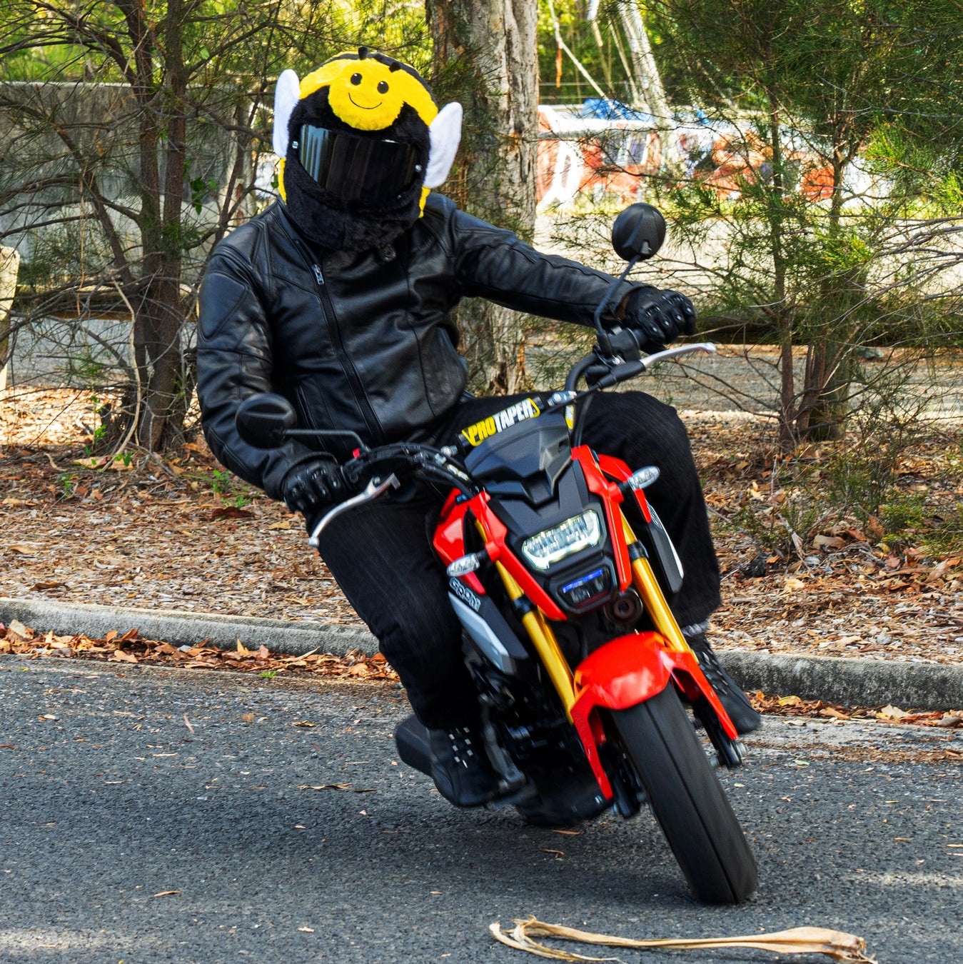 bee bike helmet Moto Loot Helmet Cover for Motorcycle Helmet Fun Rides and Gifts (Cover Only. Helmet Not Included)