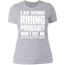 A DAY WITHOUT RIDING LADIES T-SHIRT Heather Grey X-Small S M L XL 2XL 3XL