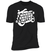 2 WHEELS 1 ENGINE 0 LIMITS T-SHIRT Black X-Small S M L XL 2XL 3XL 4XL 