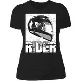 RIDER LADIES T-SHIRT Black X-Small S M L XL 2XL 3XL