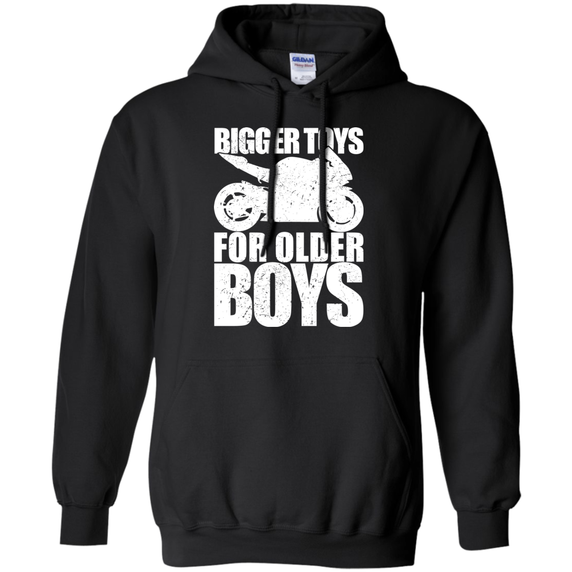 Bigger Toys for Older Boys Hoodie Black XX Large Moto Loot