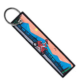 Windy Bridge Rider - Motorcycle Keychain