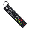 Don't Fear Dying Fear Not Living - Motorcycle Keychain