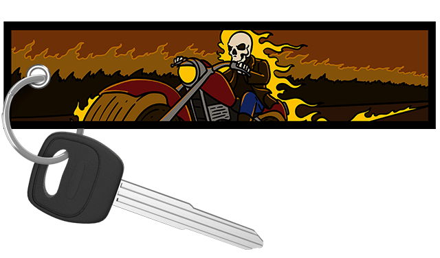 Fiery Cruiser - Motorcycle Keychain