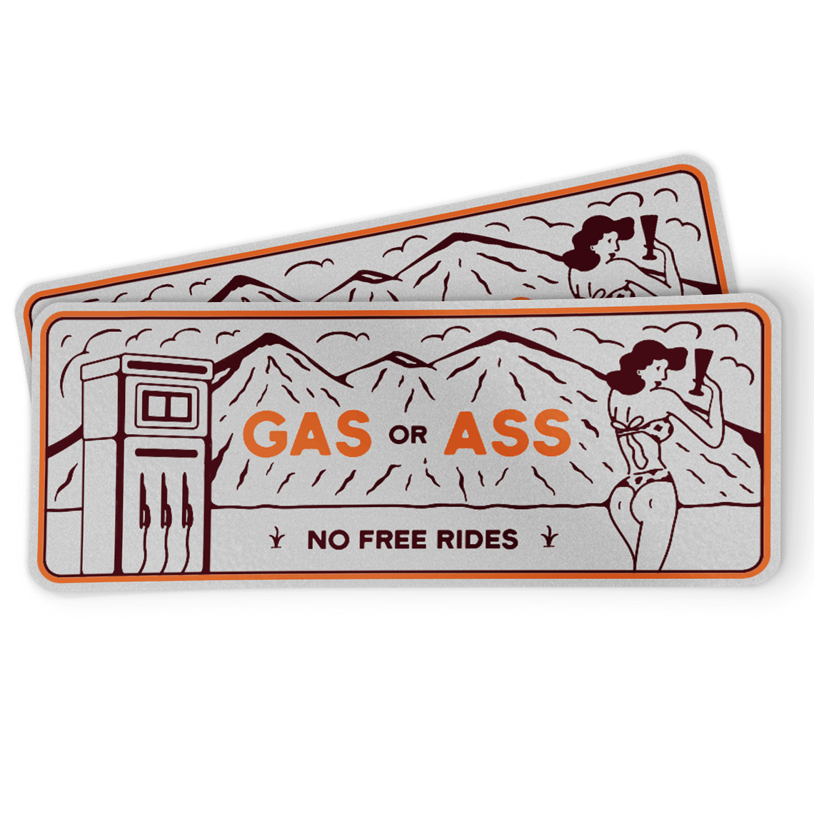 Motorcycle Sticker - Gas or A (2 pack)