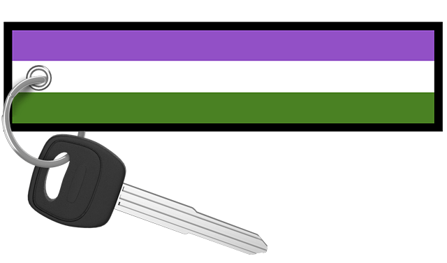 Gender Queer - Pride Flag Keychain