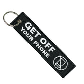 Get Off Your Phone - Motorcycle Keychain