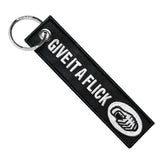 Give It A Flick - Motorcycle Keychain