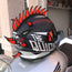 Helmet Mohawk Reflective Decals Red
