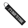 It's Okay To Stare - Motorcycle Keychain