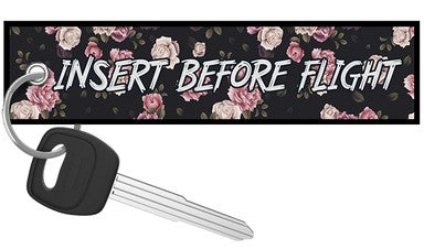 Insert Before Flight Floral - Motorcycle Keychain