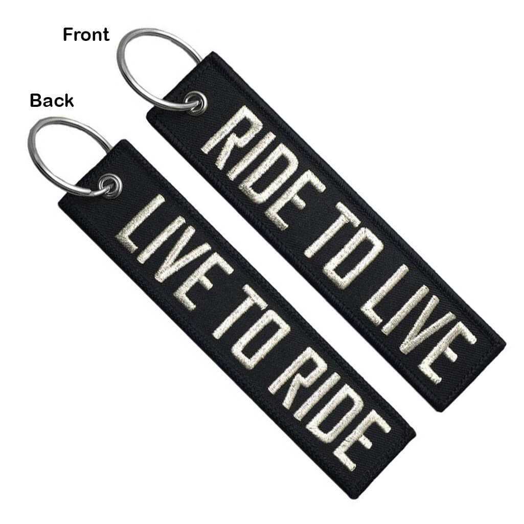 Live to Ride/Ride to Live (Silver edition) - Motorcycle Keychain