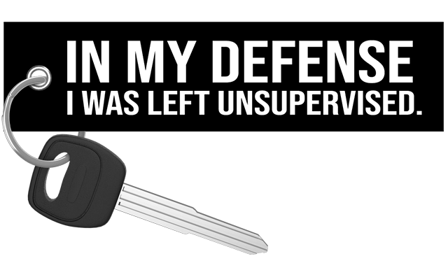 Left Unsupervised - Motorcycle Keychain